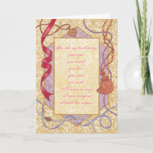Carte Romantique Boudoir Valentine
