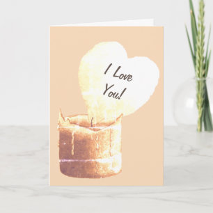 Carte romantique coeur rouge en forme de flamme amour