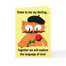 Carte romantique de la Saint-Valentin Señor Gato
