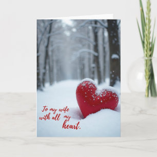 Carte romantique de Noël pour femme