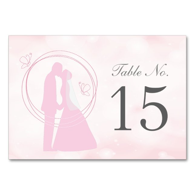 Carte Romantique Dreamtic Mariage Couple Table Car (Devant)