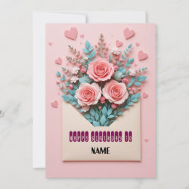 Carte Romantique Florale Anniversaire