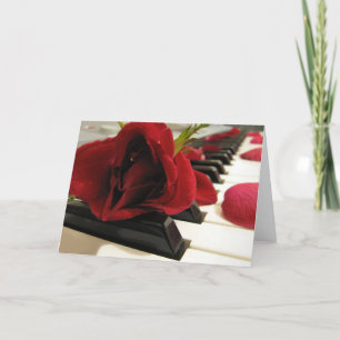 Carte Romantique Rose rouge amour