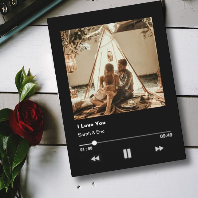 Carte romantique valentine couple amour musique joueur (Créateur téléchargé)