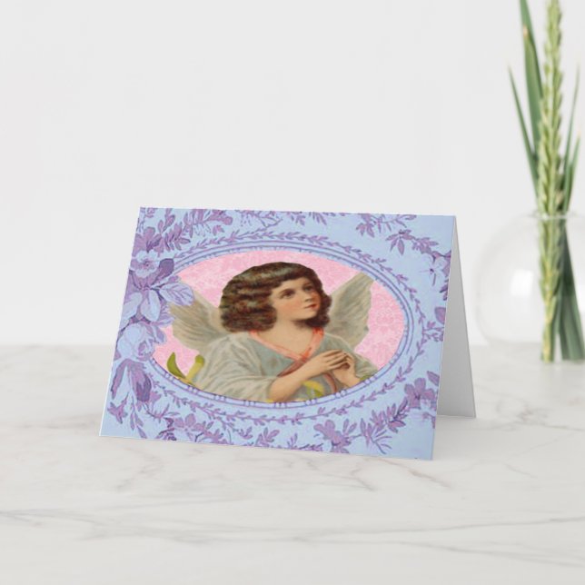 Carte romantique victorienne de Pâques (Devant)