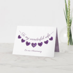 Carte Romantique violet 33ème Bunting femme