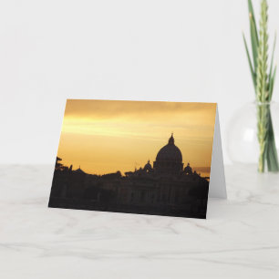 Carte Rome Saint-Pierre au coucher du soleil