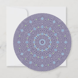 Carte rond de la mosaïque de tournesol en bleu