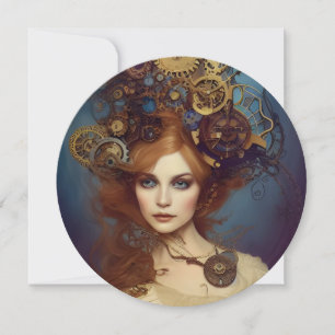Carte ronde Imaginaire Steampunk Alice
