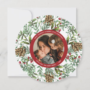 Carte ronde photo Noël Chercher