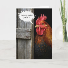 Rooster Obtenir un vieil Humour pour Anniversaire