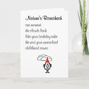 Carte Rorschach de la nature - Un joyeux poème d'anniver