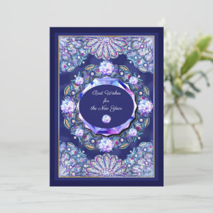 Carte Rosace bleue