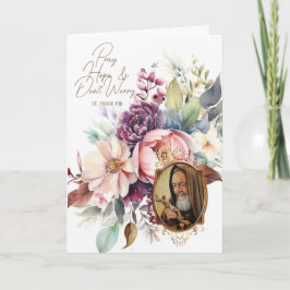 Carte Rosaire de St. Padre Pio Fleurs