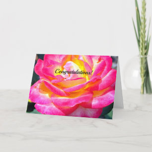 Carte Rose 7220 Félicitations Mariage Card