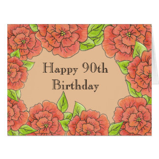 Carte Rose 90e anniversaire