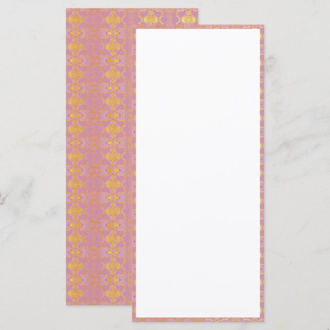 Carte rose abstrait motif (Devant / Derrière)