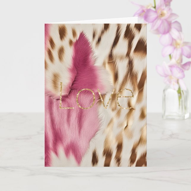 Carte Rose Blanc Or Sud-Ouest Cowgirl Parties scintillan (Orchidée)