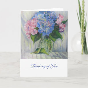 Carte "Rose, bleu, et verre "