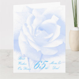 Carte Rose bleu Personnalisé 65e anniversaire de Mariage