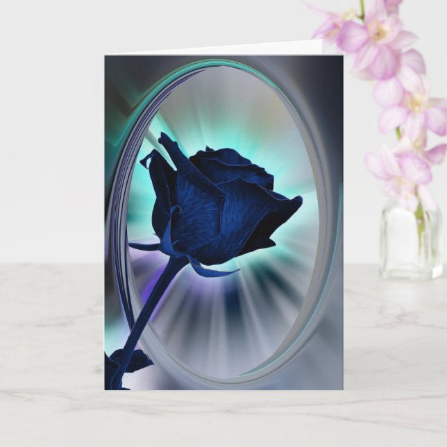 Carte Rose bleu profond (Orchidée)