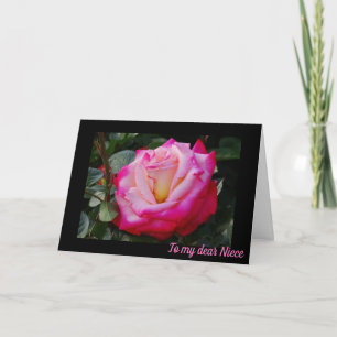 Carte Rose Blossom / Rouge et Blanc / Nuit Anniversaire