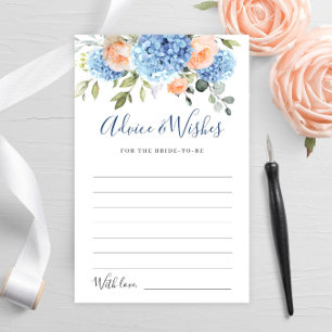 Carte Rose Blue Hydrangea Blush
