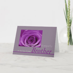 Carte rose Brother loss Sympathy