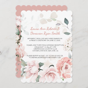 Carte Rose Bruyant Hummingbirds Sage Greenery Réception