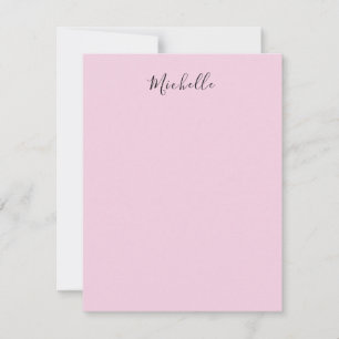 Carte Rose Clair Professionnel Écriture Manuscrite Uniqu