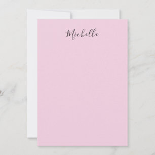 Carte Rose Clair Professionnel Écriture Manuscrite Uniqu