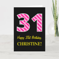 Rose d'amusement barré "31" ; Joyeux 31ème