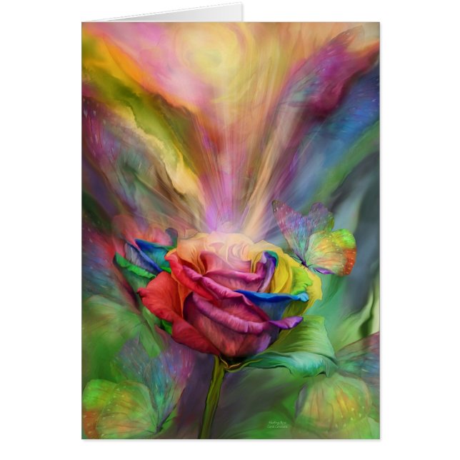 Carte rose d'art de guérison (Devant)