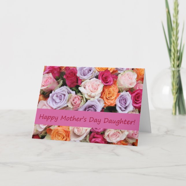 Carte rose de la Fête des mères (Devant)