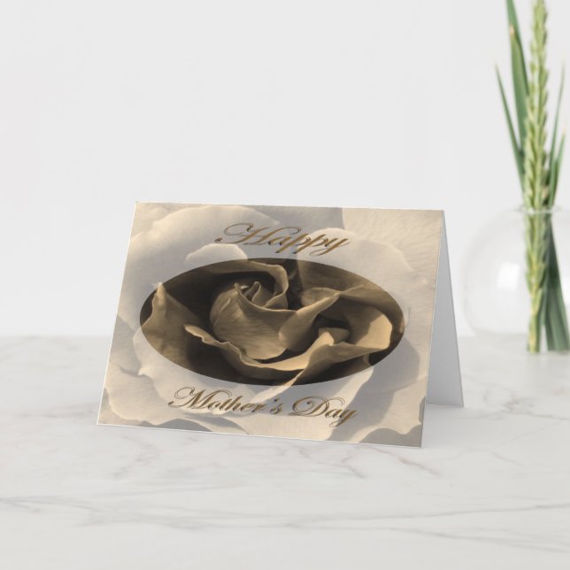 Carte Rose de la fête des mères à Sepia (Devant)