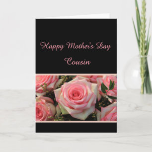 Carte rose de la fête des mères de Cousin Happy