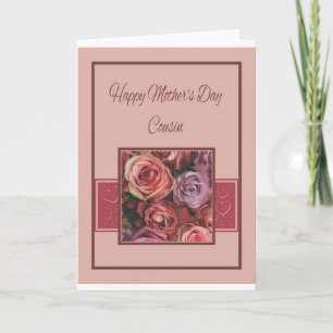 Carte rose de la fête des mères de Cousin Happy