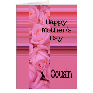 Carte rose de la fête des mères de Cousin Happy