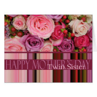 Carte rose de la Fête des Mères de Twin Sister Hap