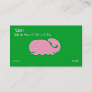 Carte rose de maman de baleine