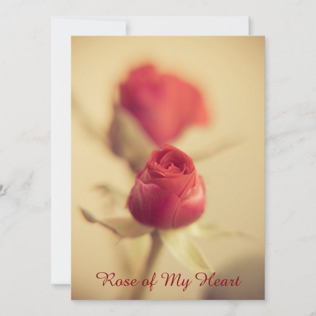 Carte Rose de mon coeur (Devant)