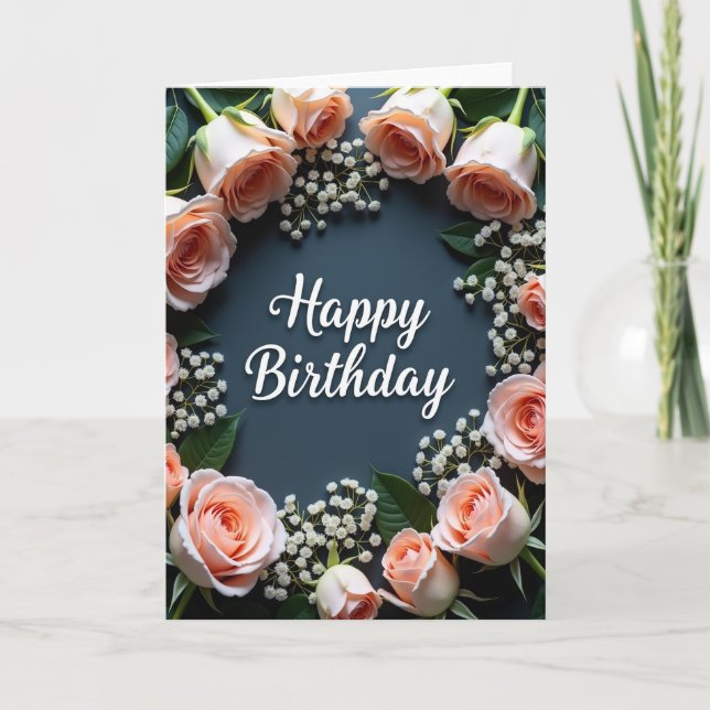 Carte Rose de Pêche Joyeuse (Devant)