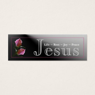 Carte rose de profil de Jésus