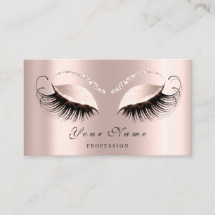 Carte rose de rendez-vous de cils de maquilleur