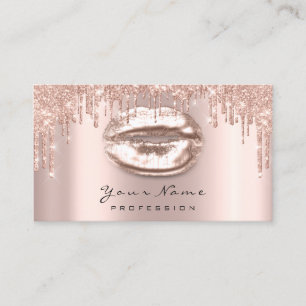 Carte rose de rendez-vous de cire de lèvres