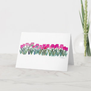 Carte rose de verger de tulipe