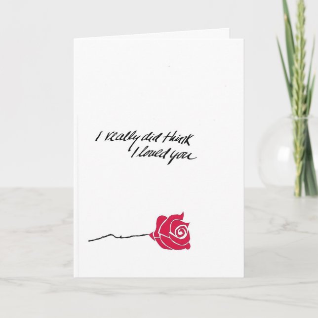 Carte Rose décrivant l'amour (Devant)