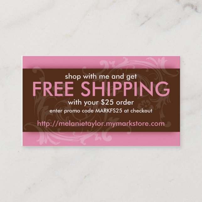 Carte rose et Brown de promo (Devant)