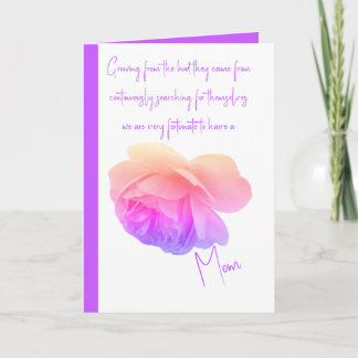 Carte Rose et mauve