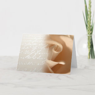 Carte Rose faire-part de mariage Cream